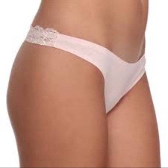 Free People NWT Smooth Thong Panties Rose Pink Seamless Intimately Size Med New - Picture 1 of 9